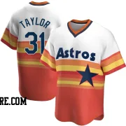 Youth Houston Astros Andrew Taylor Replica White Home Cooperstown Collection Jersey