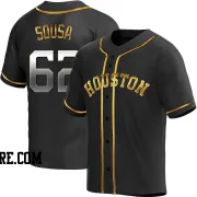 Youth Houston Astros Bennett Sousa Replica Black Golden Alternate Jersey