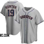 Youth Houston Astros Brian Hunter Replica Gray Road Jersey