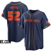 Youth Houston Astros Bryan Abreu Replica Navy 2022 City Connect Jersey