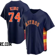 Youth Houston Astros Bryan King Replica Navy Alternate Jersey