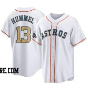 Youth Houston Astros Cooper Hummel Replica Gold White 2023 Collection Jersey