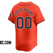 Youth Houston Astros Custom Limited Orange Alternate Jersey