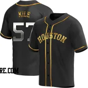 Youth Houston Astros Darryl Kile Replica Black Golden Alternate Jersey