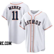 Youth Houston Astros Denis Menke Replica White 2022 World Series Champions Home Jersey