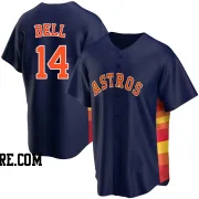 Youth Houston Astros Derek Bell Replica Navy Alternate Jersey