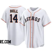 Youth Houston Astros Derek Bell Replica White 2022 World Series Home Jersey