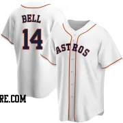 Youth Houston Astros Derek Bell Replica White Home Jersey