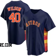 Youth Houston Astros Don Wilson Replica Navy Alternate Jersey