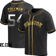 Youth Houston Astros Dylan Coleman Replica Black Golden Alternate Jersey