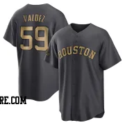 Youth Houston Astros Framber Valdez Replica Charcoal 2022 All-Star Game Jersey