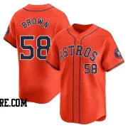 Youth Houston Astros Hunter Brown Limited Orange Alternate Jersey