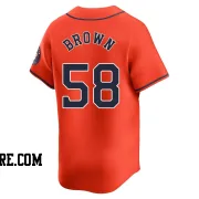 Youth Houston Astros Hunter Brown Limited Orange Alternate Jersey