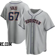 Youth Houston Astros Jairo Solis Replica Gray Road Jersey