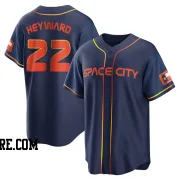 Youth Houston Astros Jason Heyward Replica Navy 2022 City Connect Jersey