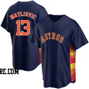 Youth Houston Astros J.J. Matijevic Replica Navy Alternate Jersey