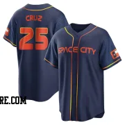 Youth Houston Astros Jose Cruz Jr. Replica Navy 2022 City Connect Jersey