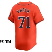 Youth Houston Astros Josh Hader Limited Orange Alternate Jersey