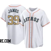 Youth Houston Astros Josh James Replica Gold White 2023 Collection Jersey