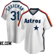 Youth Houston Astros Kendall Graveman Replica White Home Cooperstown Collection Team Jersey