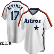 Youth Houston Astros Lance Berkman Replica White Home Cooperstown Collection Team Jersey