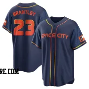 Youth Houston Astros Michael Brantley Replica Navy 2022 City Connect Jersey