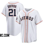 Youth Houston Astros Nolan Devos Replica White 2022 World Series Champions Home Jersey