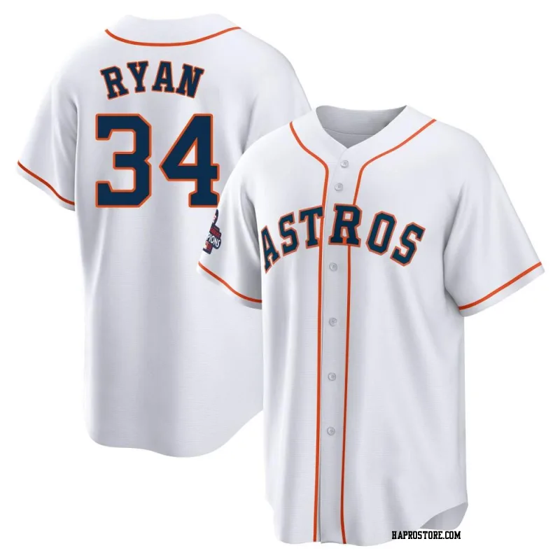 Youth Houston Astros Nolan Ryan Replica White 2022 World Series Champions Home Jersey