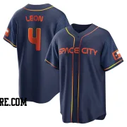 Youth Houston Astros Pedro Leon Replica Navy 2022 City Connect Jersey