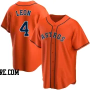 Youth Houston Astros Pedro Leon Replica Orange Alternate Jersey