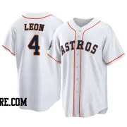 Youth Houston Astros Pedro Leon Replica White 2022 World Series Home Jersey