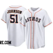 Youth Houston Astros Randy Johnson Replica White 2022 World Series Home Jersey