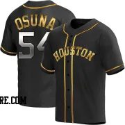 Youth Houston Astros Roberto Osuna Replica Black Golden Alternate Jersey