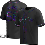 Youth Houston Astros Ronel Blanco Replica Black Holographic Alternate Jersey