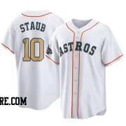 Youth Houston Astros Rusty Staub Replica Gold White 2023 Collection Jersey