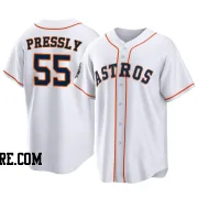 Youth Houston Astros Ryan Pressly Replica White 2022 World Series Home Jersey