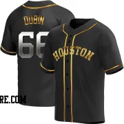 Youth Houston Astros Shawn Dubin Replica Black Golden Alternate Jersey