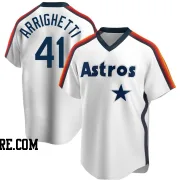 Youth Houston Astros Spencer Arrighetti Replica White Home Cooperstown Collection Team Jersey