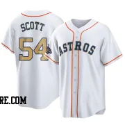 Youth Houston Astros Tayler Scott Replica Gold White 2023 Collection Jersey