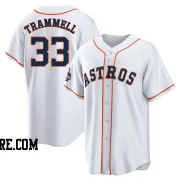 Youth Houston Astros Taylor Trammell Replica White 2022 World Series Champions Home Jersey