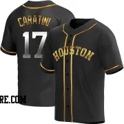 Youth Houston Astros Victor Caratini Replica Black Golden Alternate Jersey