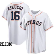 Youth Houston Astros Yusei Kikuchi Replica White 2022 World Series Champions Home Jersey