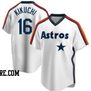 Youth Houston Astros Yusei Kikuchi Replica White Home Cooperstown Collection Team Jersey